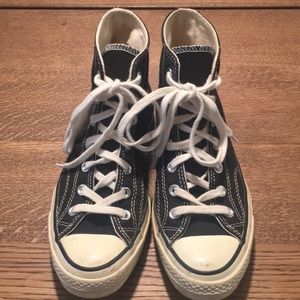 Black high top converse